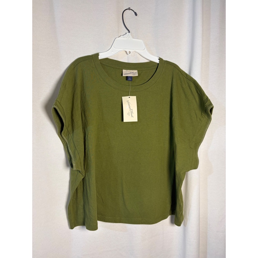 Universal Thread Womens XL Olive Green Boxy Cotton Short Sleeve T-Shirt NWT